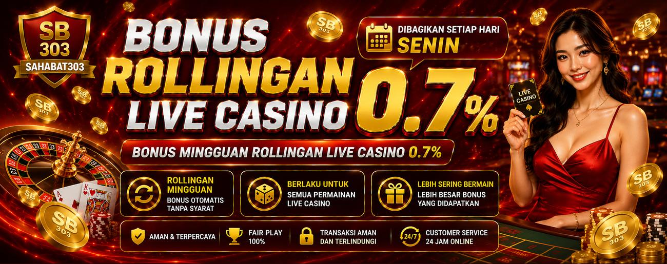 BONUS ROLLINGAN LIVE CASINO 0.7 %